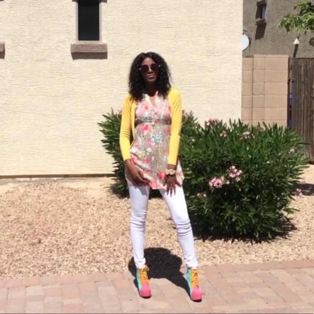 Bright Color Block Platform Booties